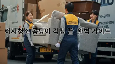 이사청소, 곰팡이 걱정 끝! ✨ 완벽 가이드